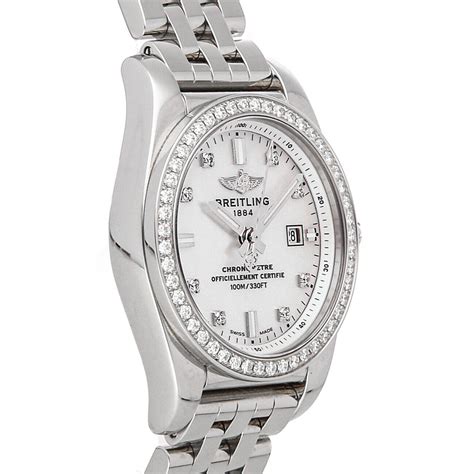 Breitling Galactic 29 Sleek Diamond Black Dial Ladies 